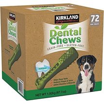 Kirkland Signature Dental Chews 72 Dog Treats, green - $43.11