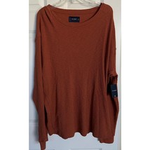 Lucky Brand Garment Dye Thermal Crew Long Sleeve Shirt Men&#39;s XXL Copper Orange - £22.95 GBP