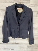 Anthropologie Cartonnier Blazer Womens XS Navy Cotton Button-Up Coat Cas... - £21.66 GBP