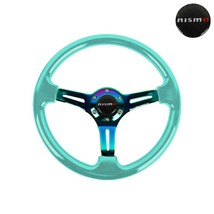 Brand New 350mm 14&#39; Universal JDM Nismo Green Deep Dish ABS Racing Steer... - £51.51 GBP