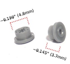 2pc BTO Newly Made Aurora MM T-Jet Thunderjet HO Slot Car Standard Wheels Silver - £1.16 GBP