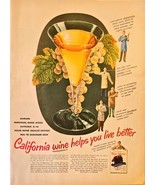 Wine Selector California Wines Grapes Help  you live good-1954 Vintage P... - $180.58 MXN