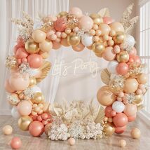 Peach Balloon Arch Kit – Boho Peach, Nude &amp; Gold Party Garland Decor - $39.99