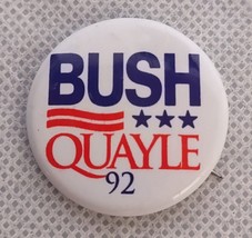 George Bush Quayle 92 Presidential Campaign Pin Button Pinback - £7.92 GBP