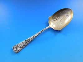 Arlington by Towle Sterling Silver Preserve Spoon GW BriteCut Flower Leaf C mono - £126.43 GBP