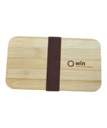 WIN Women’s Inclusion Network Wheat Straw Bento Lunch Box Bamboo Lid Ute... - $13.50