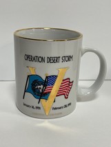 Vintage 1991 Operation Desert Storm War Coffee Cup Mug United Nations Coalition - £7.79 GBP