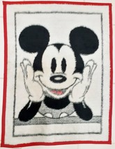 Vintage Disney Biederlack Mickey Mouse Reversible Child Crib Lap Blanket 38”x29” - £38.55 GBP