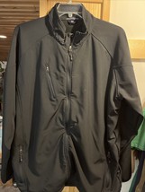 Port Authority Men XXLT Black LS Full Zip Polyester Softshell Windbreaker Jacket - $49.00