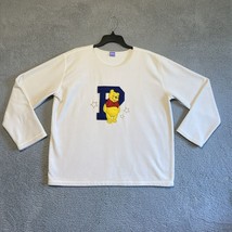 Vintage Disney Winnie Pooh Sweatshirt Womens 2XL Cream Fleece Y2k - £24.80 GBP