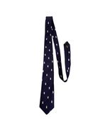 Vintage Hawkins Men’s Wear Navy Novelty Tie Outhouse Print Polyester Silk Blend - $14.40