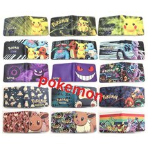 Pokemon Pikachu Snorlax Eevee Wallet Short PU Leather Coin Purse Cartoon Bag - £12.54 GBP