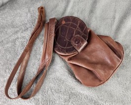 Maxx New York Purse Brown Leather Satchel Tory Richmond Worn Rare Crossb... - £55.38 GBP