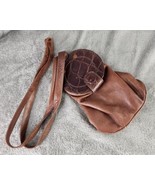 Maxx New York Purse Brown Leather Satchel Tory Richmond Worn Rare Crossb... - £54.75 GBP