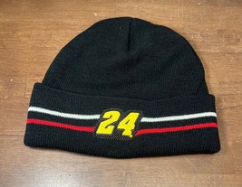 Vintage NASCAR DuPont Motorsports Jeff Gordon #24 Chase Authentic black Beanie - £9.55 GBP