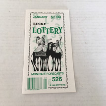 Vintage lucky lottery monthly forecasts numerology guide January 1991 issue - $365.13 MXN