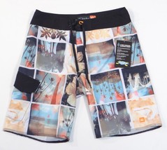 Quiksilver Tropical Print 4-Way Stretch Diamond Dobby Boardshorts Men&#39;s NWT - £55.94 GBP