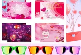 10 Pack Sunglasses With Valentine&#39;s Day Card - Valentine Exchange Ideas - £7.47 GBP