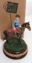 Russ &quot;The Old West&quot; Photo Clip Frame Cowboy On Horse Hand Painted Sculpstone Nib - £22.64 GBP