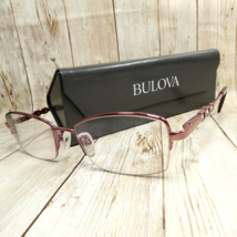 Bulova Burgundy Titanium Eyeglasses FRAMES w/Case - Missoula Rose 51-17-135 - £28.80 GBP