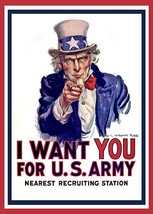 World War I - Uncle Sam - I Want You - Patriotic Poster - $32.99