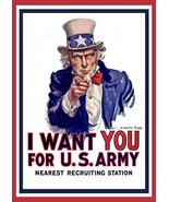 World War I - Uncle Sam - I Want You - Patriotic Poster - $32.99