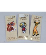 Wrights Vtg 1970s Sew.On Patchs Tiger, Child, Giraffe New Sealed Package - $339.56 MXN