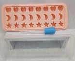 Ice Cube Tray With Lid Stars Moons Love Hearts Shape 24 Cavity Silicone - £9.79 GBP