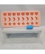 Ice Cube Tray With Lid Stars Moons Love Hearts Shape 24 Cavity Silicone - £9.54 GBP