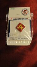 NEW QTY OF 2 BEST EMBLEM &amp; INSIGNIA USMC 4TH MARINE DIVISION PIN SI 1257 - $22.23 CAD