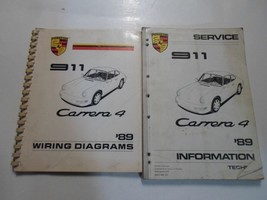 1989 Porsche 911 Carrera 4 Service Info Câblage Diagrammes Manuel 2 Vol Set Worn - £140.91 GBP