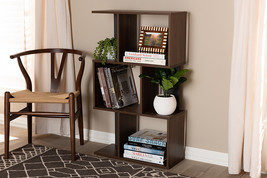Kyoto Brown and Dark Gray Finished Display Bookcase - $3,491.40 MXN