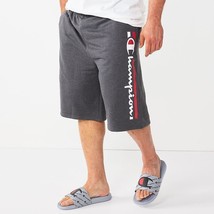 Big &amp; Tall Champion Vertical Script Fleece Shorts Men&#39;s Size 6XB Dark Grey NWT - $21.77