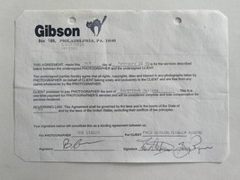 Fred Astaire and Ginger Rogers signed 1958 Gibson photography contract - £312.90 GBP