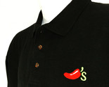CHILI&#39;S Restaurant Employee Uniform Polo Shirt Black Size XL NEW - $25.49