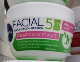 Nivea Facial 5 Crema Efecto Matte Hidratante Mate Effect Cream 200 Ml -FREE Ship - $15.78