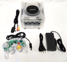 Nintendo GameCube Translucent CLEAR Gaming Console DOL-001 Controller Bundle - $237.55