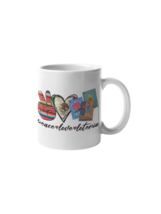 Peace Love &amp; Loteria Mexican Bingo Mother&#39;s Day Gift 15 OZ Ceramic Coffee Mug - £15.00 GBP