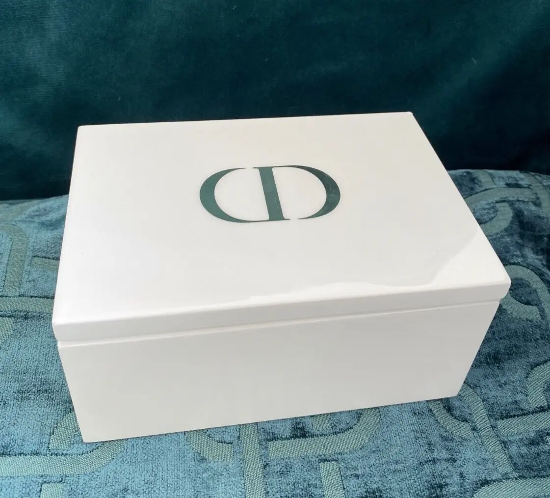 Dior Beauty Acrylic Cotton Box Jewelry Case Magnet Cover New VIP Gift - $55.00