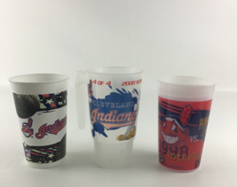Cleveland Indians MLB Souvenir Cups Mug 3 Lot Vintage 1998 Chief Wahoo Baseball - £31.24 GBP