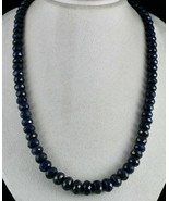 DYED SAPPHIRE CORUNDUM BEADS ROUND FACETED 1 L 803 CARATS BIG GEMSTONE N... - $285.00