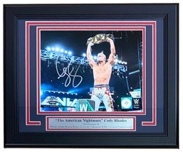 Cody Rhodes Signed Framed 8x10 WWE Wrestlemania 40 Photo Fanatics - £167.85 GBP