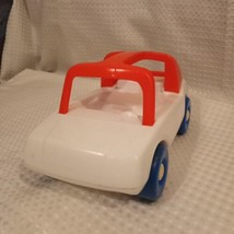 Vtg Little Tikes Toddle Tots Family Car White Red Blue 1980’s Made In US... - £10.99 GBP