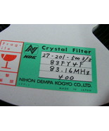 NEW 5PCS Crystal filter SAW NDK 83FY4F SMD 13.6x 6.5mm  83.16MHZ 30KHz b... - £13.36 GBP