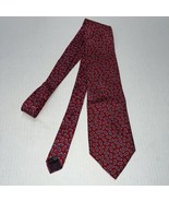 Christian Dior Men&#39;s Tie Maroon and Blue Print - £14.75 GBP