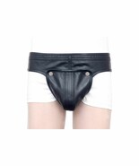 Men&#39;s Leather Cod Piece Thong Jockstrap Fetish Underwear G-String Briefs - $1,000.36 MXN