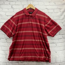 Izod FXG Polo Mens Sz XXL Red Striped Short Sleeve Golf Shirt - £13.35 GBP