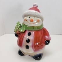 Old Snowman Cookie or Candy Jar  8.5&#39;&#39; in Great Vintage Condition - £21.58 GBP