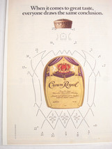 1983 Color Ad Seagram&#39;s Crown Royal Connect the Dots - £6.28 GBP