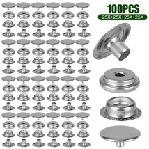 100X Snap Fastener Kit Stainless Steel Boat Canvas Screw Press Stud Cove... - £12.50 GBP